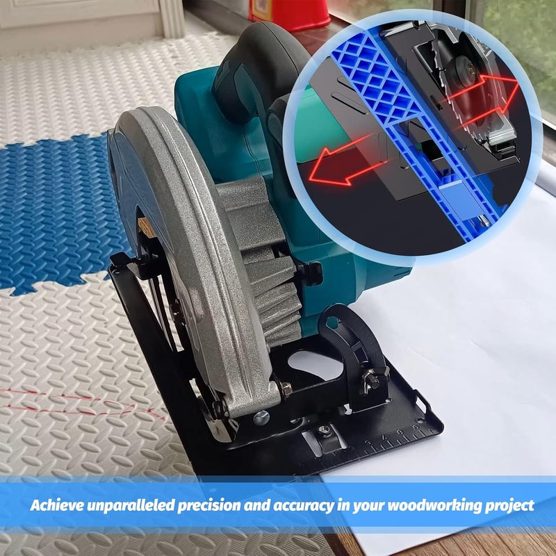 hinbkenla Adjustable Cutting Machine Base Guide,Saw Guide For Circular Saw,Guia Para Sierra Circular,Circular Saw Guide Rail,Electric Circular Saw Milling Positioning Clamp For Wood Tile Precision Cutting Tasks - Image 4